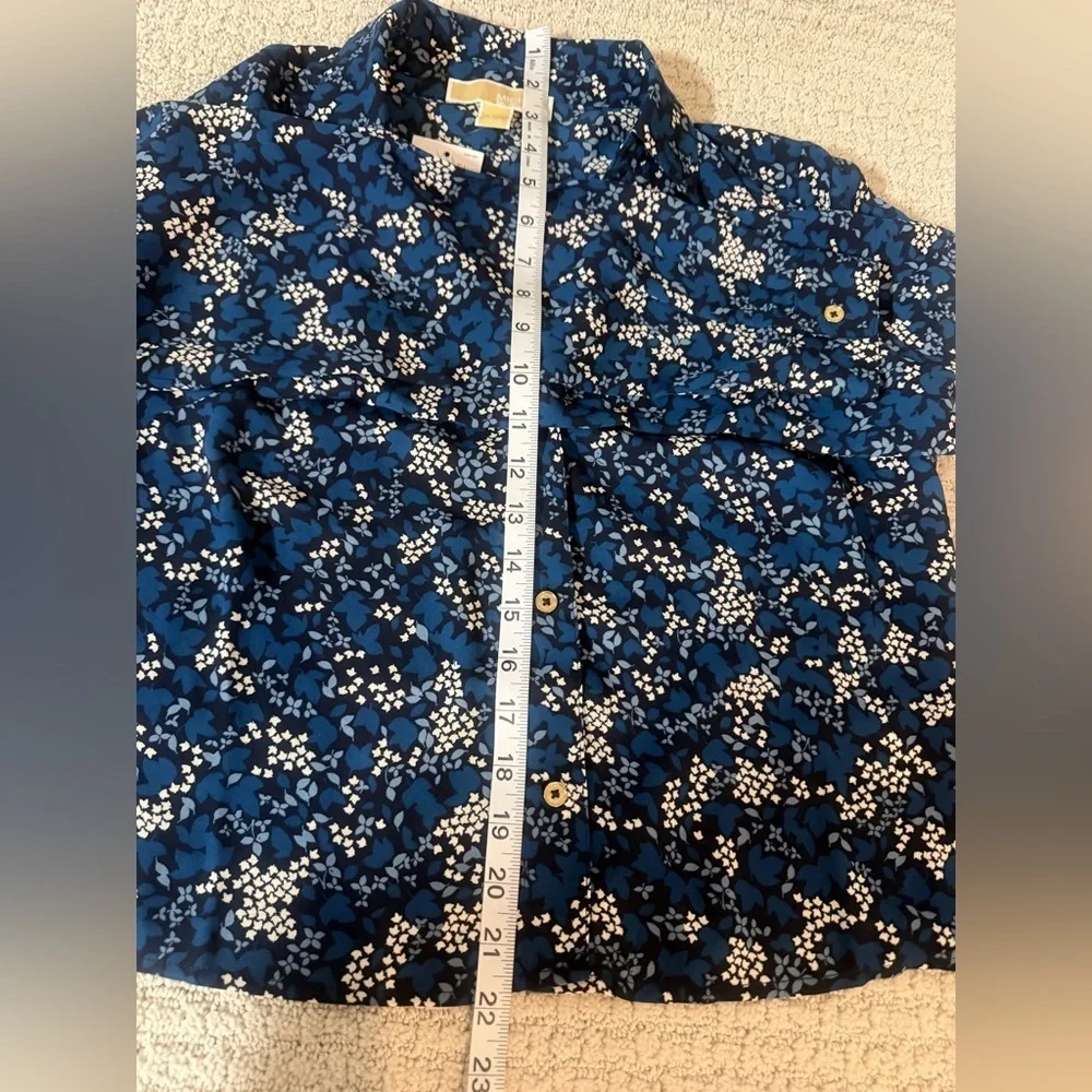 Michael Kors Navy Floral Button-Down Shirt